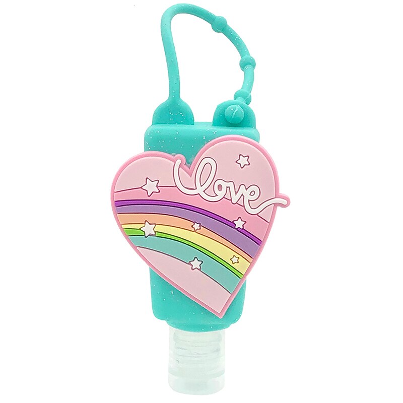 1Pc Portable Mini bande dessinée désinfectant Gel support rechargeable main Gel distributeur avec porte-clés Mini support de désinfection pour l'école