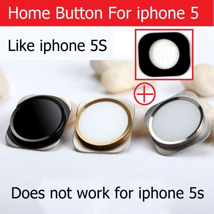 Ok Home Button Voor Iphone 5 Home Button Key Met Metalen Ring Lijkt 5 4s Return Knop Met siliconen Gasken Vervanging