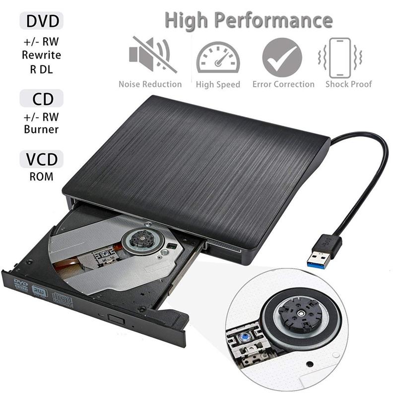 External Dvd Drive Slim Hard Plastic Usb 3.0 Sata 9.5Mm Dvd Enclosure Rewriter Burner Writer Cd-Rom Case For Laptop Cd/Dvd Opt