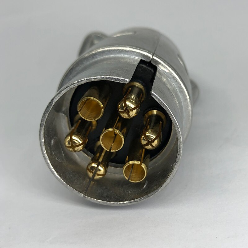 12V 7 Pin Plug Round Male Metal Caravan Trailer Truck Aluminum Alloy Truck Towing Electric Plug Connector Lighting board Plug