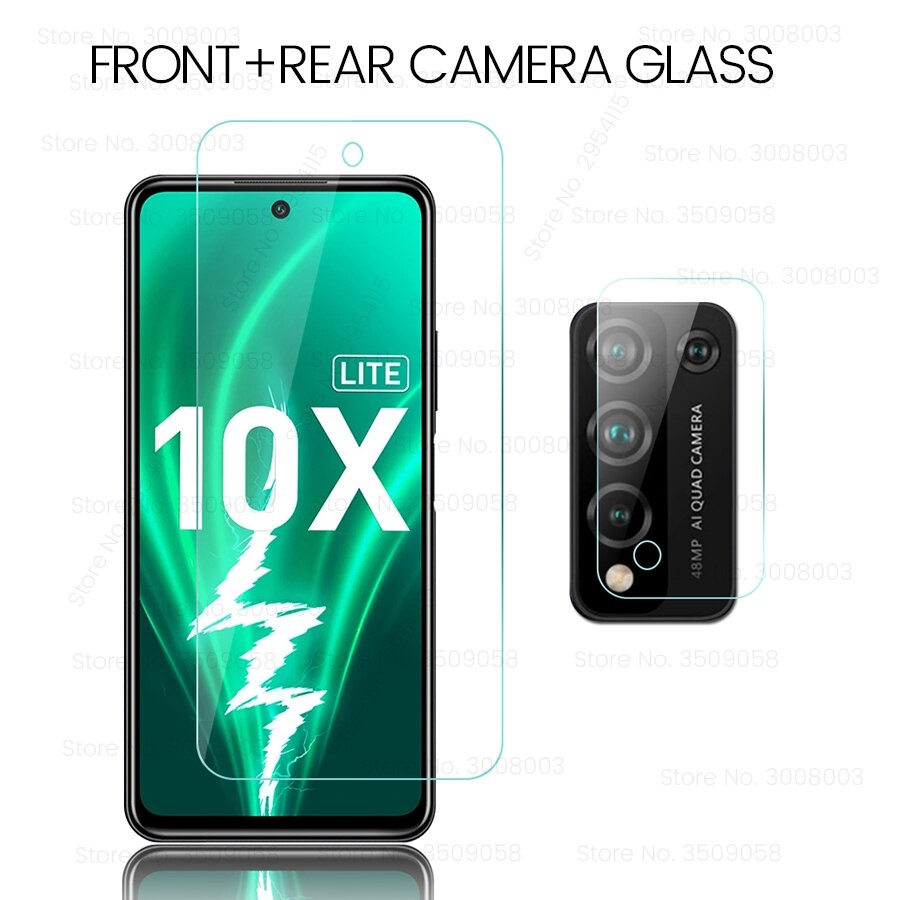 covers on honor 10x light case protective glass for huawei honor 10x lite 10xlite 6.67'' phone camera lens film cover xonor: 4