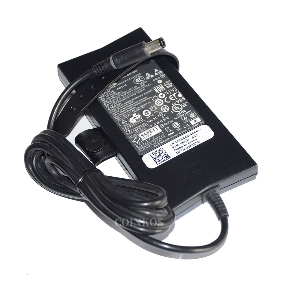 19.5V 4.62A 90W 7.4X5.0Mm Laptop Adapter Oplader Voor Dell Inspiron 15 (3520) (3521) 1557 N5050, Xps 11z (1110) Voeding