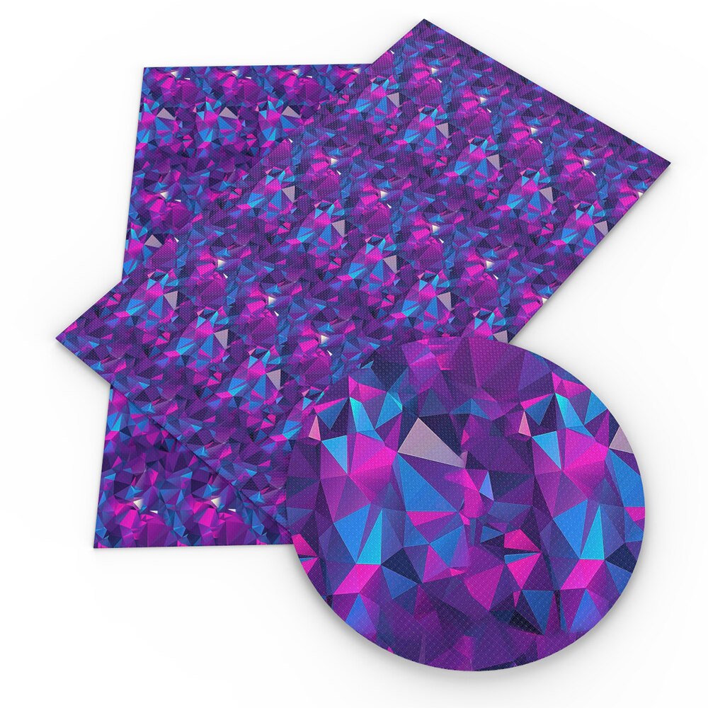 20*34cm maling geometrisk trykt imiteret læder stof ark vinyl kunstlæder hjemmetekstil polstring gør-det-selv sløjfer ,1 yc 12005: 1109610001