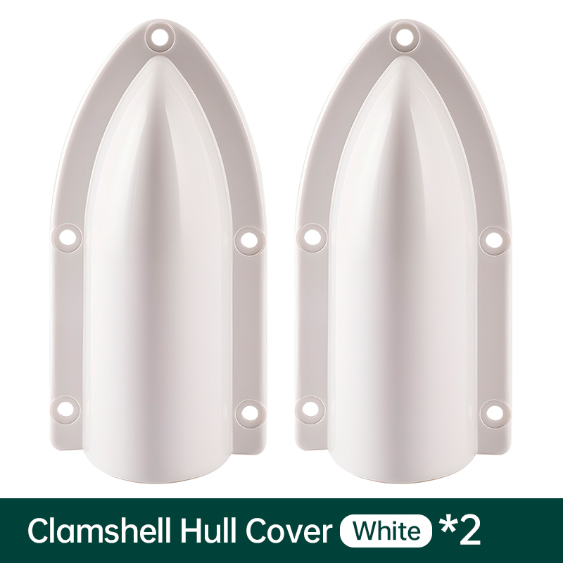 Marine Clamshell Drain Cover – Anti-Backflow Boat Drain Deflector, Waterproof Splash Guard, Reduces Water Resistance, ABS,: Blue