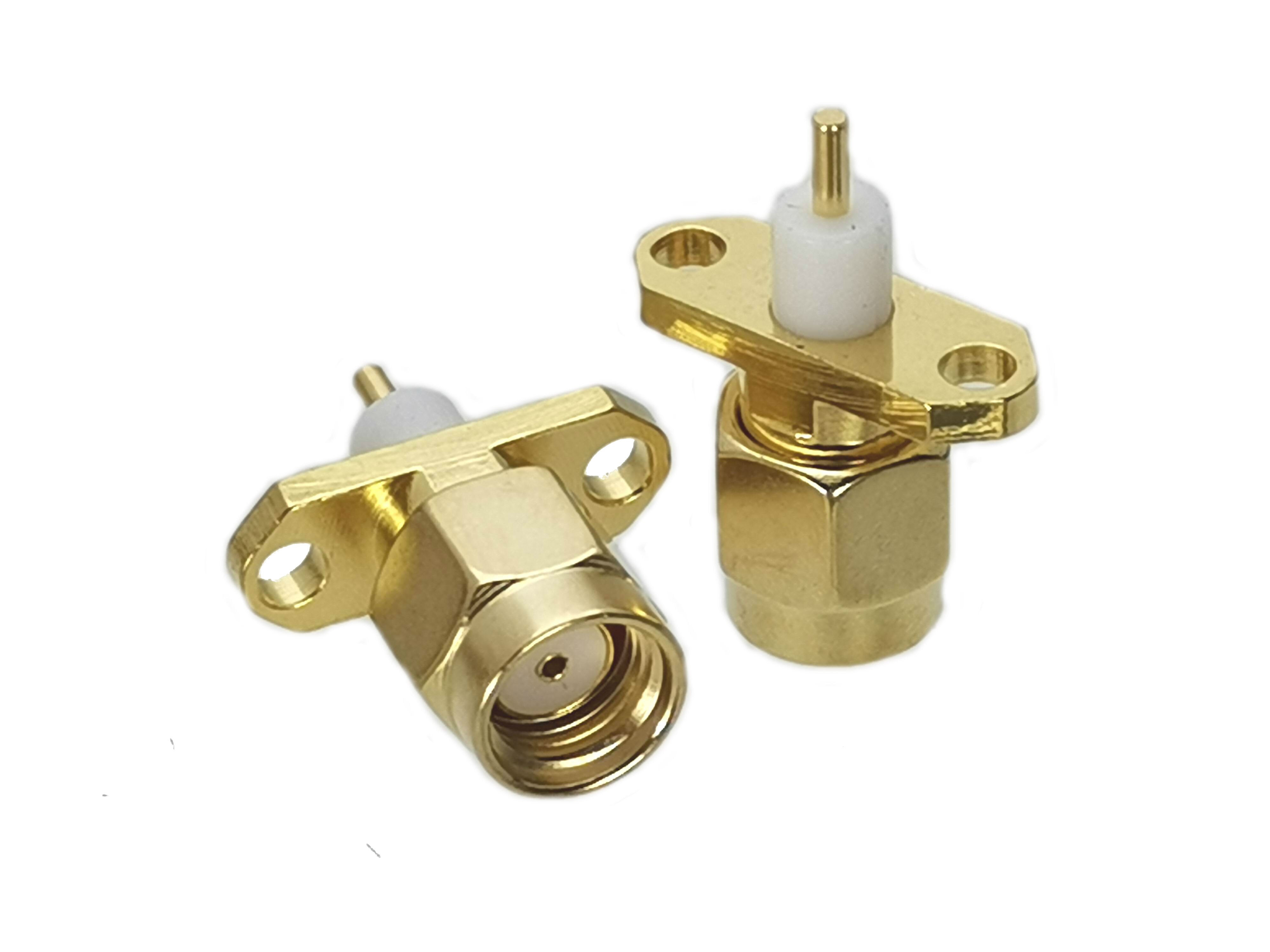 1Pcs RP-SMA Rpsma Mannelijke Jack & Vrouwelijke Plug Schot & Flens Solder Panel Mount & Pcb Mount Rf Adapter connector