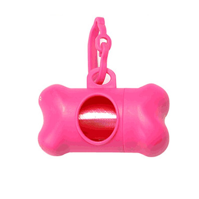 Huisdier Afvalzak Dispenser Voor Hond Afval Tas Houder Plastic Vuilniszak Dispenser Carrier Case Hond Huisdier 10 Roll Afval kak Tassen: Roze