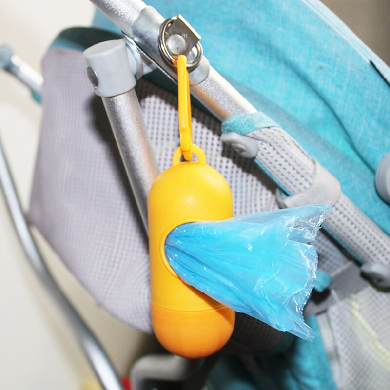 Portable en plastique déchets sacs boîte jetable bébé animal sac à ordures étui amovible boîte Nappy sac organisateur pour chien poussette
