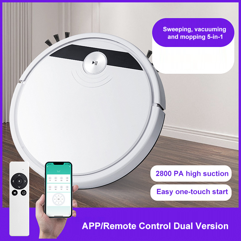 2024 2800Pa 3-In-1 Rs800 Super Stille Robot Stofzuiger Slimme Mobiele Telefoons App Controle Sweep En Nat Dweilvloer & Tapijt