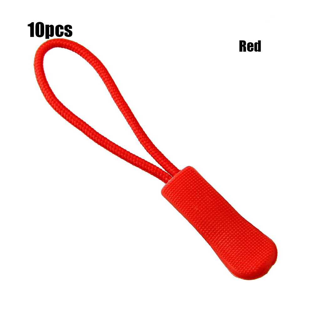 10Stck Postleitzahl Schnur Tab Ersatz Clip Reißverschluss ziehen Abzieher Ende passen Seil Schild Fixer Gebrochen Schnalle für NäHenne Reise tasche Koffer Zelt: rot