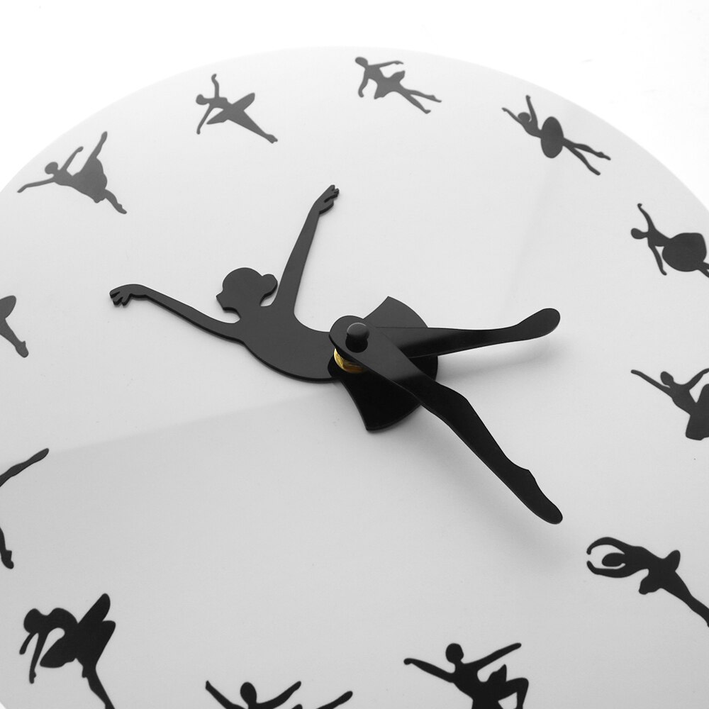 Ballet Dancer Dancing Art Decorative 3D Wall Clock Ballerina Clocks Wall Decor For Dance Room Unique Idea