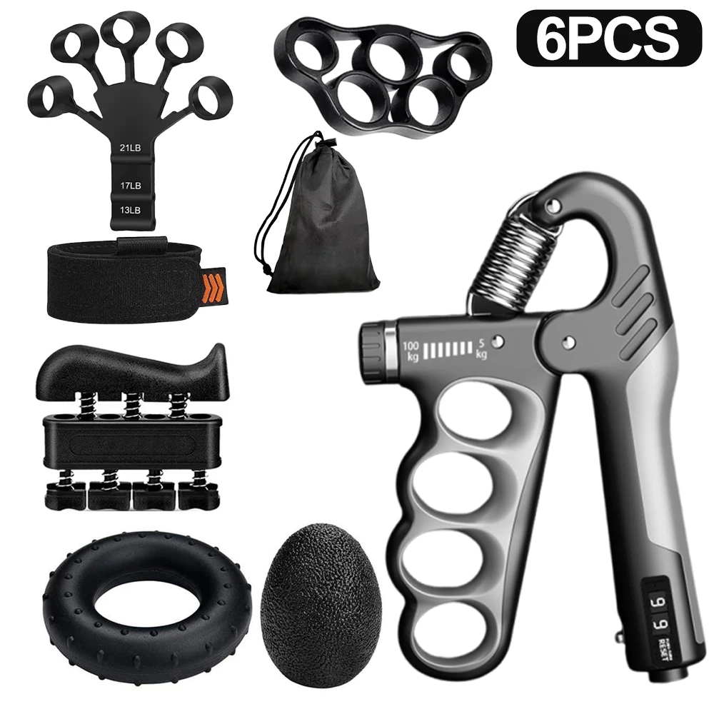 5-100Kg Adjustable Finger And Forearm Strengthening Kit - Improve Grip Strength And Flexibility With Resistance Hand Grippers: green