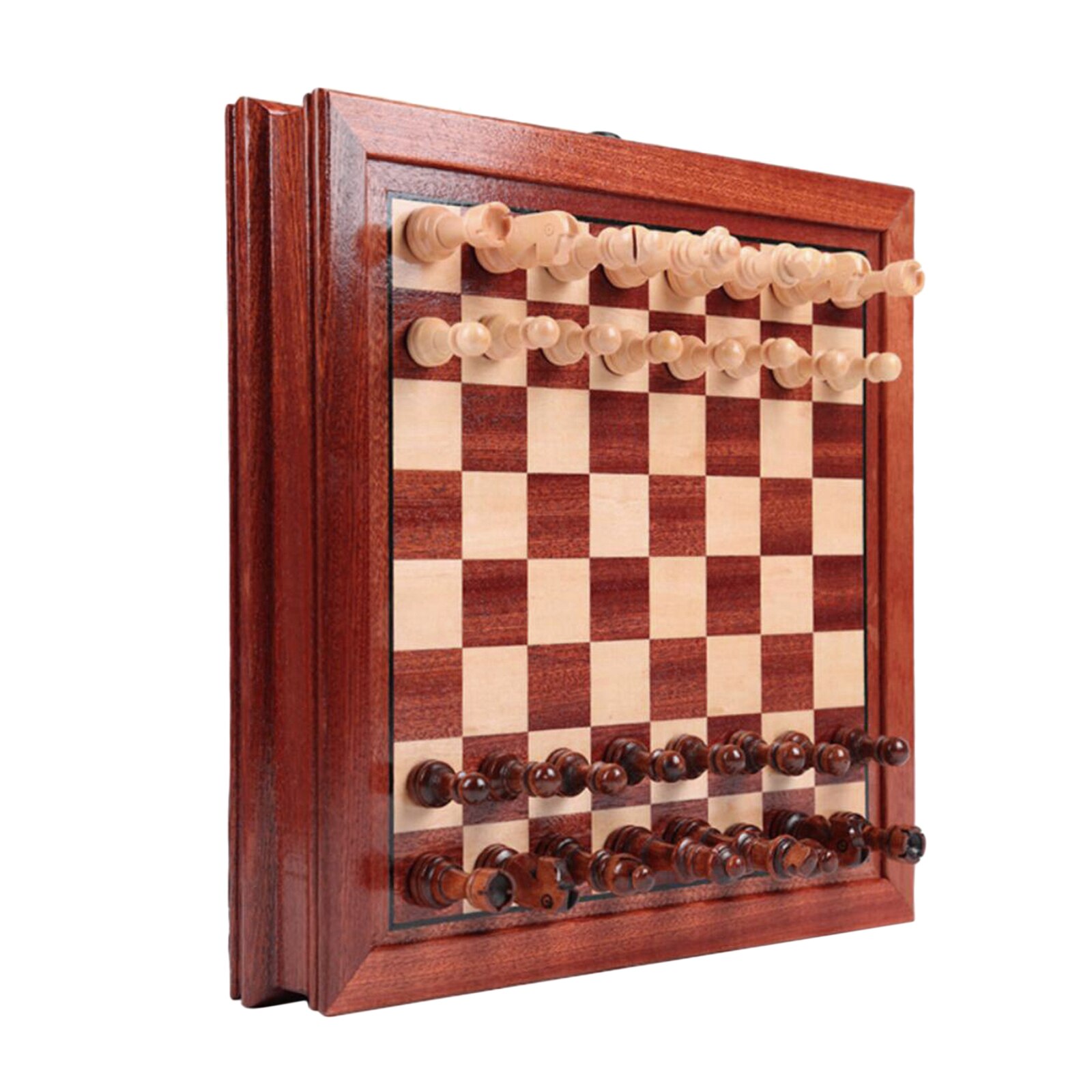 12.6" Chess Wooden Set Drawer Chessboard Handcrafted Pieces Wood Board