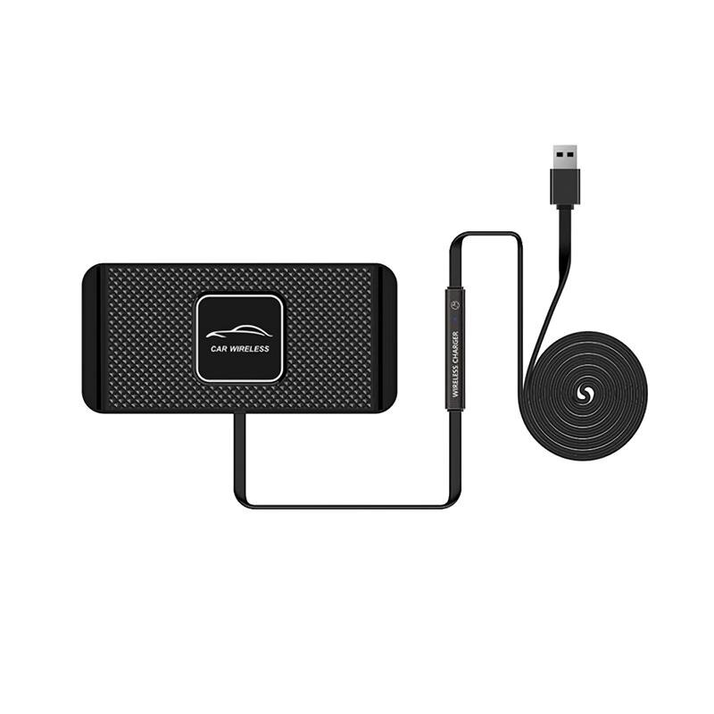 Hand-Free Charger Wireless Phone Charger Non-Slip Wireless Charging Safe-Charging Wireless Hand-Free Charger For Car Phone Pad