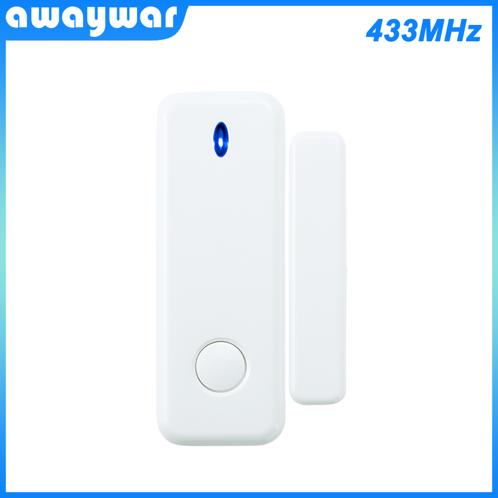 Awaywar Door Window Sensor 433MHz Wireless Magnetic Switch Contact Detector Signaling for Intruder home Security Alarm System