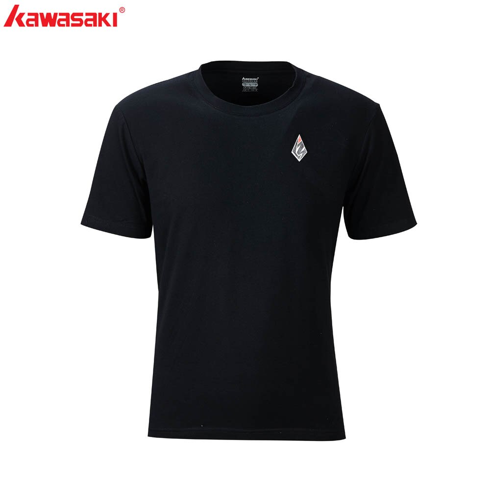 Kawasaki-Camiseta de bádminton transpirable, camisetas de tenis de entrenamiento de manga corta de 100% algodón, ropa deportiva Unisex, ST-R3250: ST-R3250Black / S