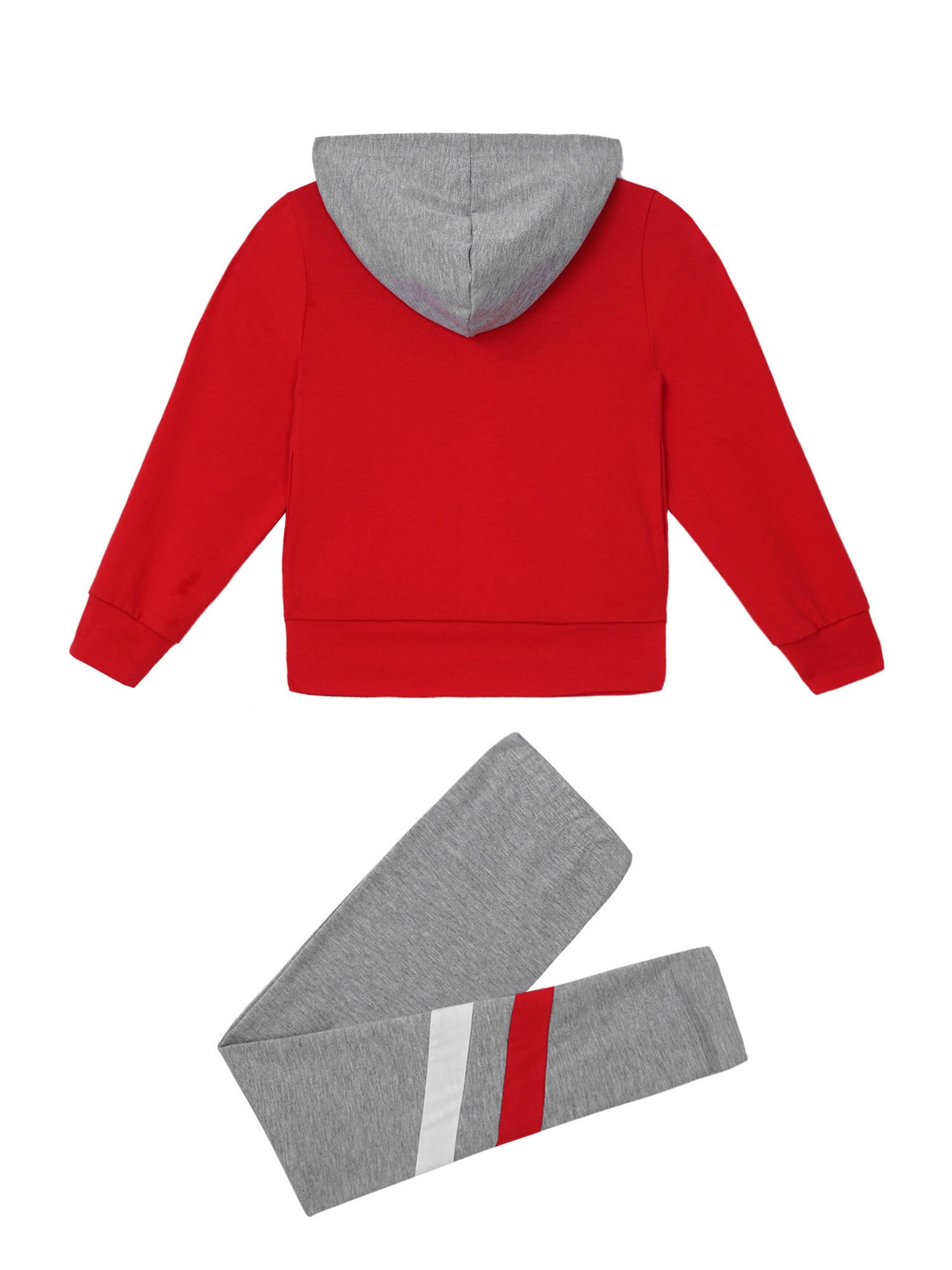 Two Piece Sets Kids Sport Outfits Sportswear Front Zipper Tracksuit Hooded Hoodie Tops and Pant Casual 2Pcs Sports Suit