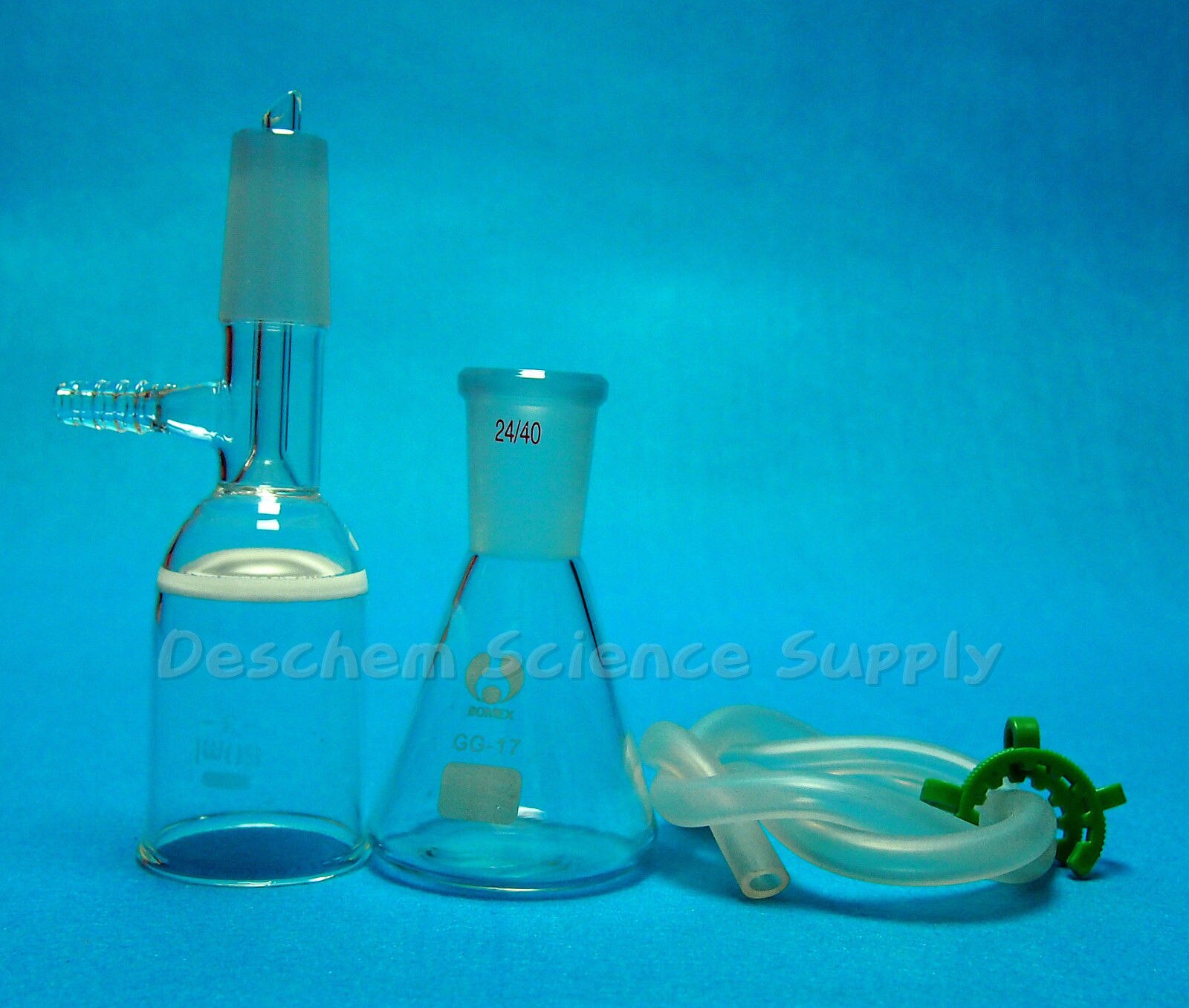 100ml,Glass Suction Filter Unit,Erlenmeyer Bottle,Buchnel Funnel,W/Rubber Hoses