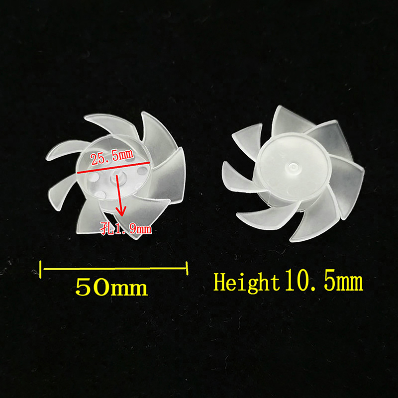 Transparent Plastic Fan Blades Hair Dryer Universal High-power Motor Fan 7 Blades Fan Blade Replacement 35mm/42mm/50mm/65mm