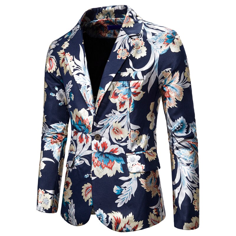 Bloemenprint colbert voor heren terno masculino pak blazers jassen traje hombre heren casual blazer grote en lange maten xxl
