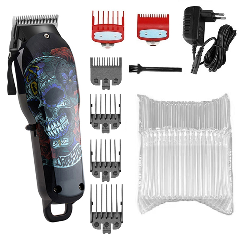 Cortadora de pelo Kemei inalámbrica, cortadora de pelo para hombres, cortadora de pelo eléctrica potente para Barba, batería de litio de 100v-240v: Gris