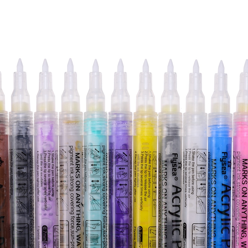 Painting Supplies Acrylic Paint Marker Pen 28 Colors/set Art Markers Wrote On Canvas Metal Ceramic Wood Plastic