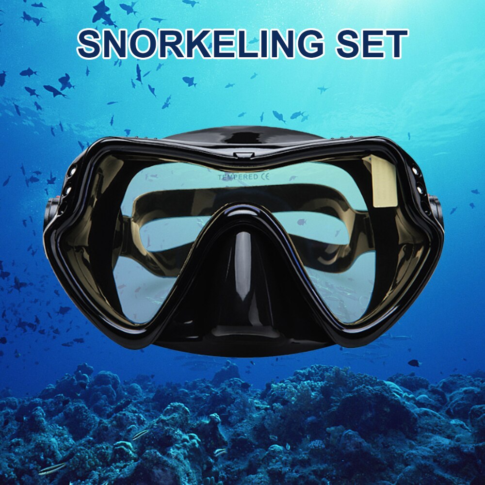 SFIT Swimming Goggles Underwater Anti Fog Half Face Nose Clip Glasses Diving Bikini Tempered Glass Lens Snorkel Goggles