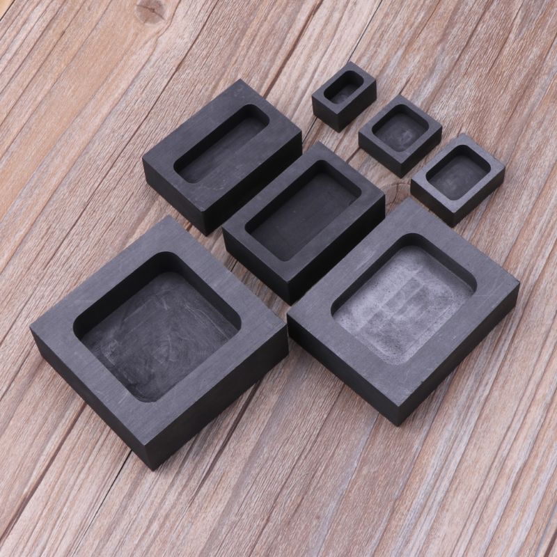 Hoge Zuiverheid Zwart Graphite Ingots Bar Mold Mould Smeltkroes Voor Melting Goud Zilver Messing Casting Raffinage Sieraden Gereedschap