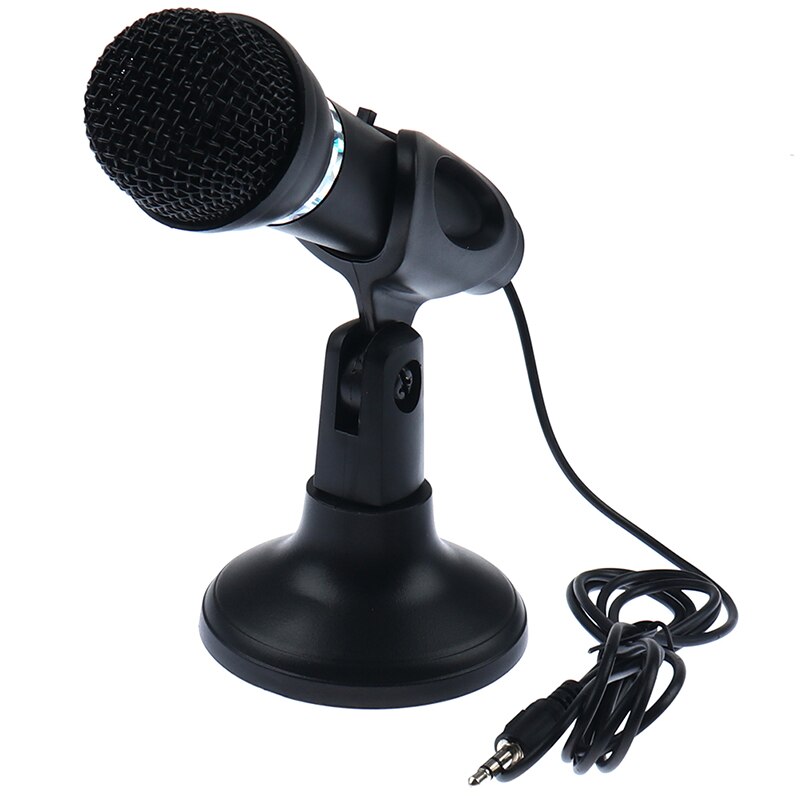 Condenser Microphone 3.5mm Plug Home Stereo Stereo Desktop Stand For PC Video Chat Podcast Recording