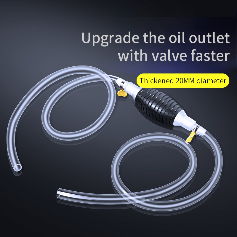 Oppdater universell bil bærbar manuell drivstoffpumpe overføringe håndprimer til bensin bensin manuell oljepumpe selvsugende stor strømning: Rød