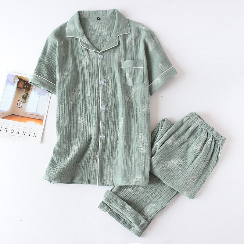 Neue Sommer Pyjamas Männer Pijama Set männer Pyjamas Baumwolle Kurzarm Nacht Anzug Männer Heißer Nachtwäsche 2 Stück Pyjama set Fdfklak