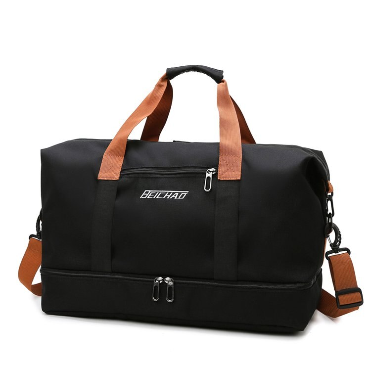 MARKROYAL Reisetaschen Für Frauen Große Kapazität Männer der Sport tasche Wasserdichte Weibliche Bote Tasche Trockenen Und Nassen: Schwarz
