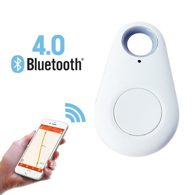 Mini smart tag bluetooth tracker trådløs anti-mistet alarm børnetaske tegnebog nøglefinder mistet minder om bilkæledyr: Hvid