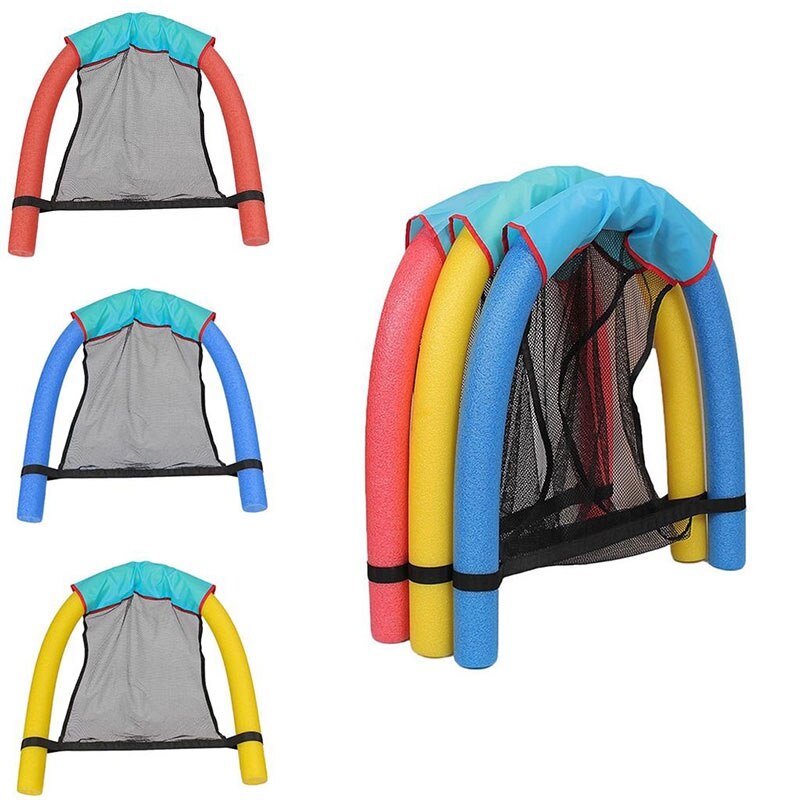Silla flotante de natación para chico, asiento de cama para adulto, flotador de agua, anillo ligero de playa, Red de fideos, accesorios de Piscina