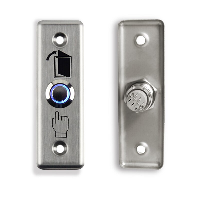 Metall Edelstahl Tür Exit-Button Schalter Release Push-Taste mit LED-Licht Für Access Control Lock System NC/KEINE/COM zu Öffnen Tür