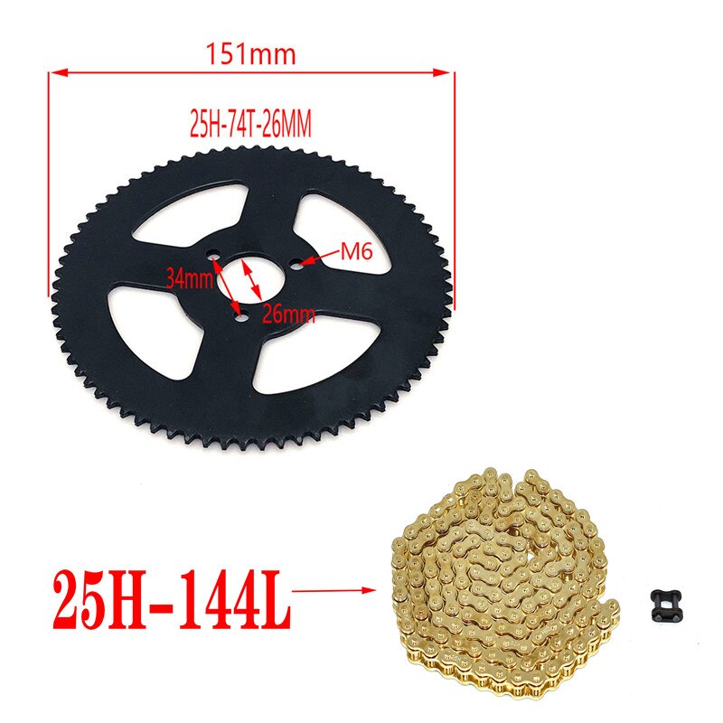 25H 55T 65T 68T 70T 80T 92T Tand 29/54/55mm Tandwiel Voor 47CC 49CC Mini Moto Atv Quad Dirt Pit Pocket Bike: K