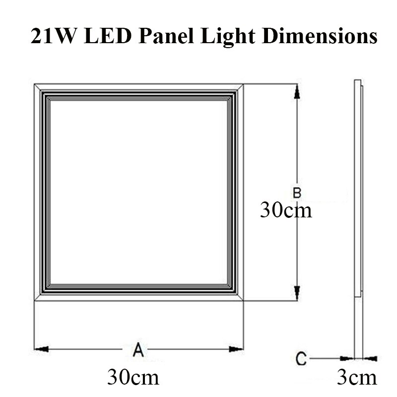 Square LED Panel Light 21W 220V 300*300mm Panel Lamp 300x300 Recessed Ceiling Lights for Office Bedroom Living Room