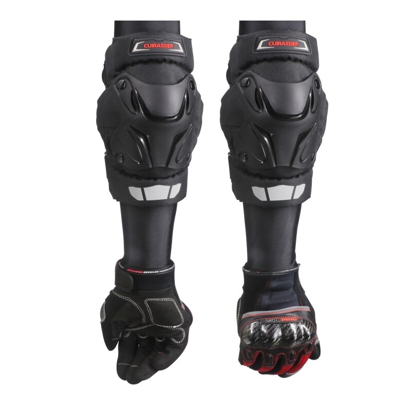 Cuirassier Motorcycle Knee Pad Men Protective Gear Knee Gurad Knee Protector Rodiller Equipment Gear Motocross Joelheira Moto: E01-Black