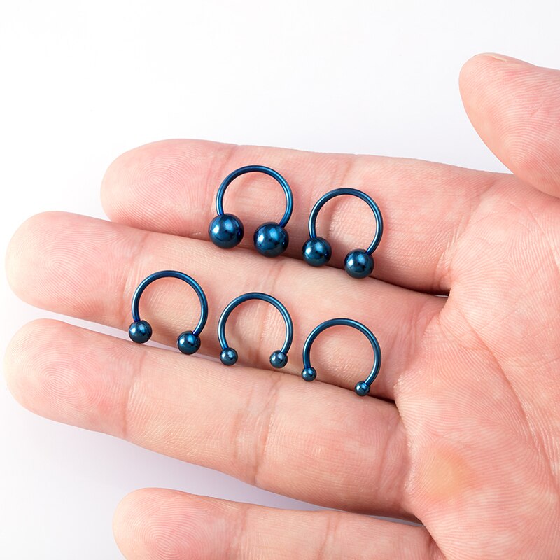 5Pcs Chirurgisch Staal Bcr Septum Lip Piercing Neuspiercings Hoop Hoefijzer Nep Neusring Oor Smiley Bar Circular Barbell oorbel 16G