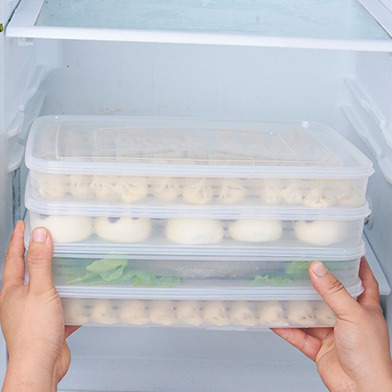 Single Layer Quick-frozen Dumpling Box Refrigerator Fresh Dumpling Storage