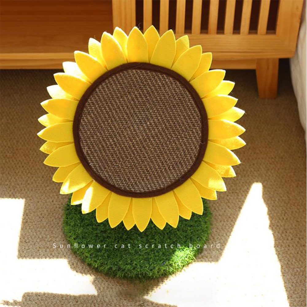 Cat Tree Play Scratcher Post Plate Toy Sunflower Furniture Saviour Cat Sisal Scratching Play Board Jumping Toy Accessory