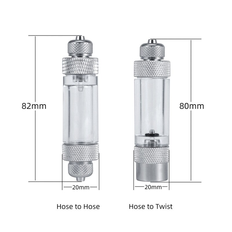 Compteur de CO2 d&#39;aquarium en alliage d&#39;aluminium, dispositif de mesure du dioxyde de carbone sans retour de bulles de CO2 à une ou deux têtes