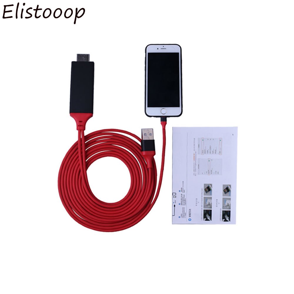 HDMI Kabel verlichting om AVHDMI/HDTV TV 8 Pin Digitale Kabel Adapter Voor iPhone X 8 8 plus 7 7 Plus 6 6s Voor Verlichting Kabel