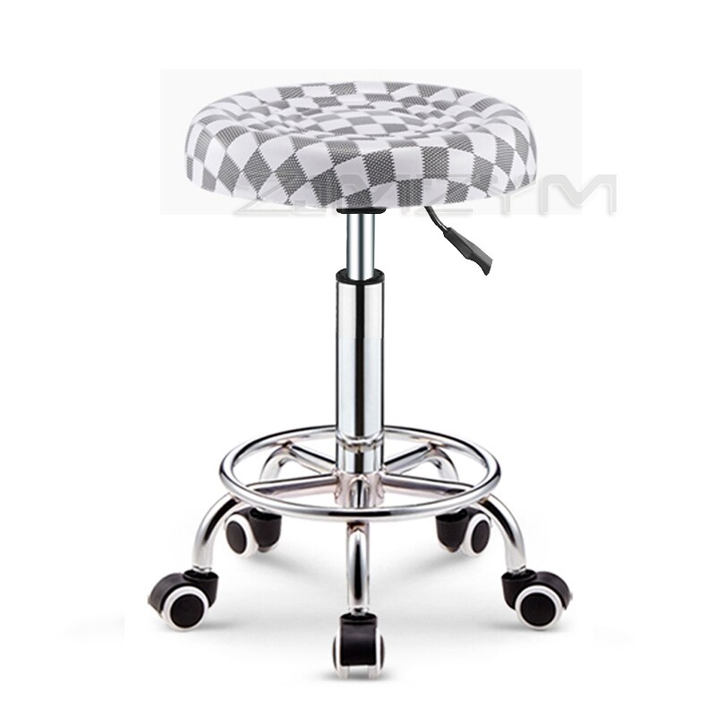 Taburete de salón de peluquería, silla giratoria de barra, elevador de equipo de PU, muebles ajustables, taburete de maquillaje