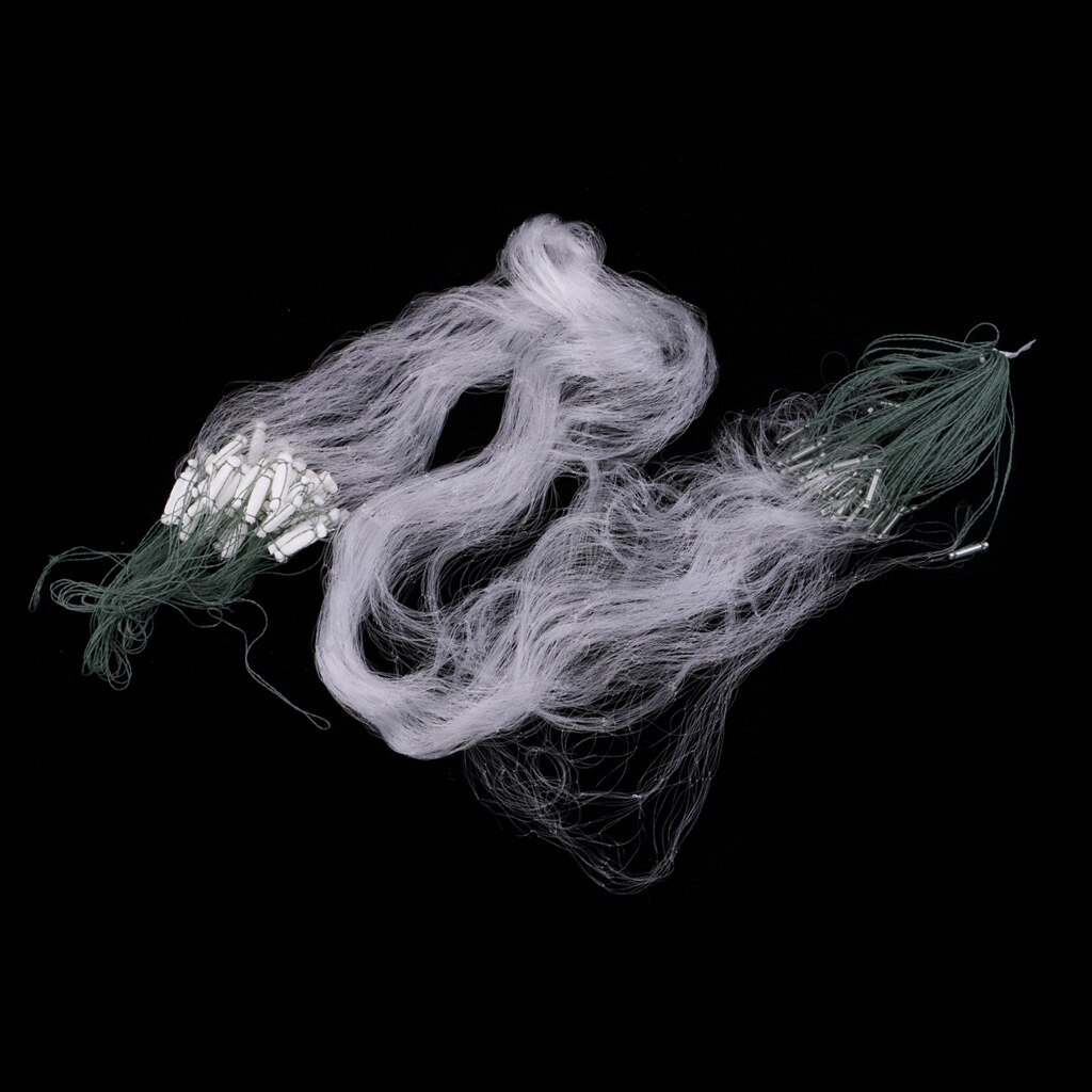 15m x 1.2m Clear Green Fishing Net Single Mesh Nylon Durable Accessories Float Trap Monofilament Small Mesh Gill
