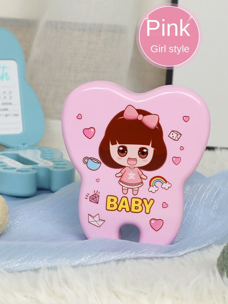 1PCS Cartoon Baby Tooth Box Children's Multifuctional Teeth Storage Box Portable Infant Tooth-shaped Tooth Souvenir Box LB781: color3