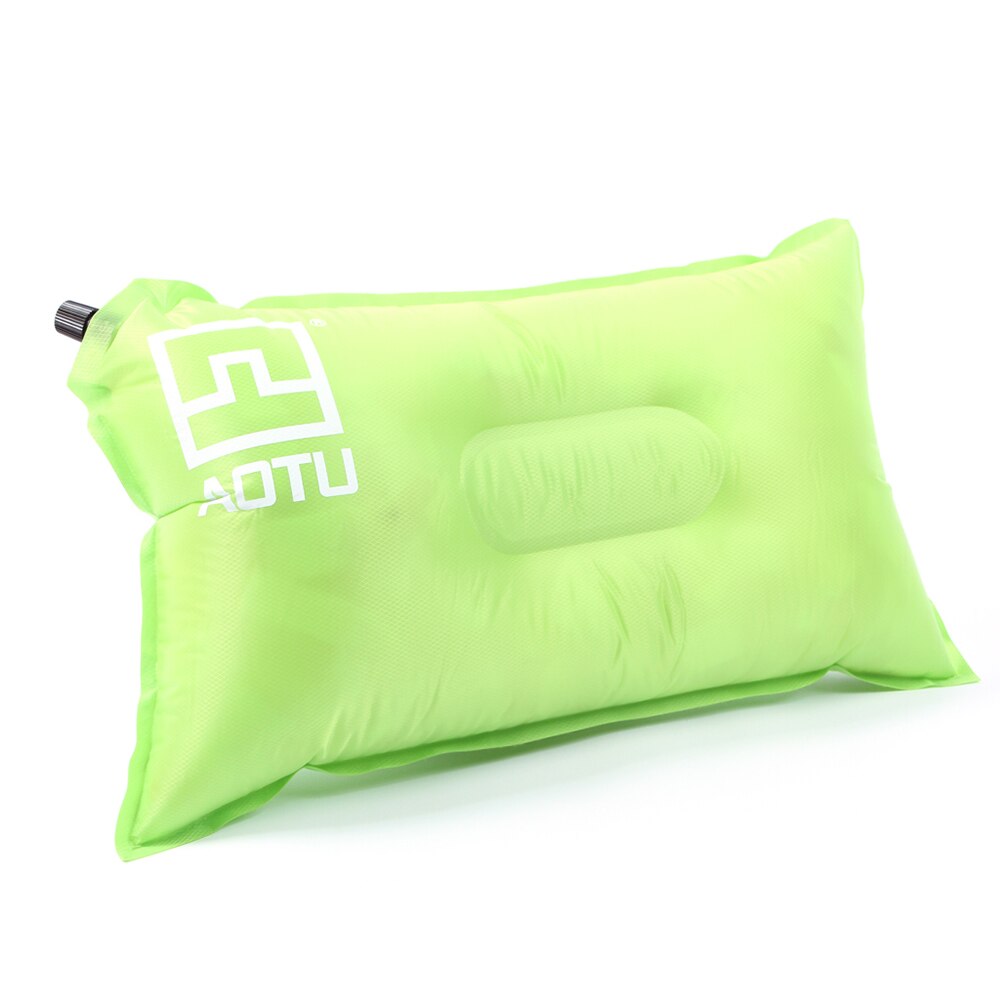 Portable Outdoor Inflatable Camping Pillow Ultralight Travel Pillows With Pocket Portable Inflation Cushion Soft Pillow D35: Green