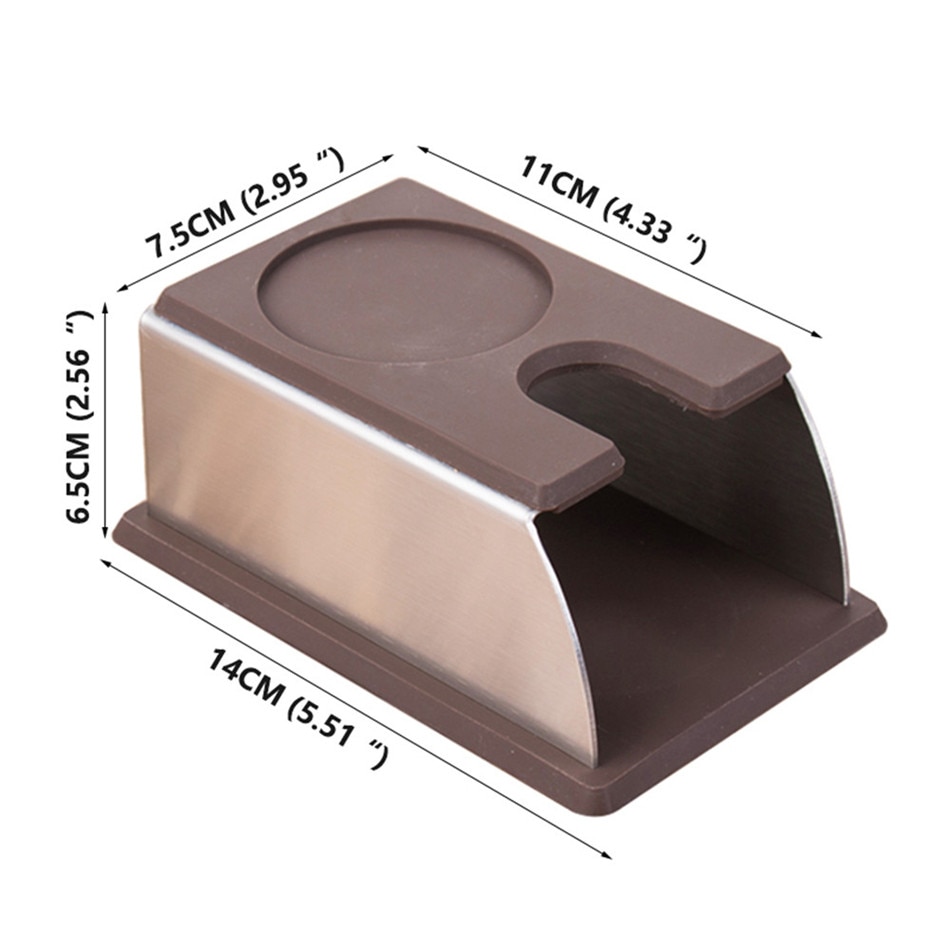 Ttlife tukeva ruostumaton teräs silikoni espresso kahvi peukalointijalusta barista työkalu tamping pidike teline hylly kahvikone työkalu: Kahvia