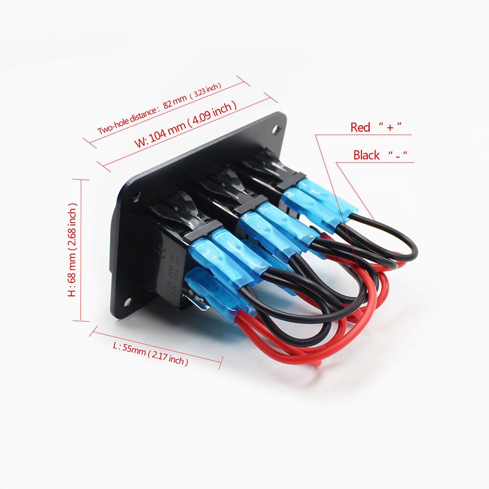 3 Gang Auto Boot Switch Panel Universele Controle Auto Schakelaar LED Schakelaar Truck