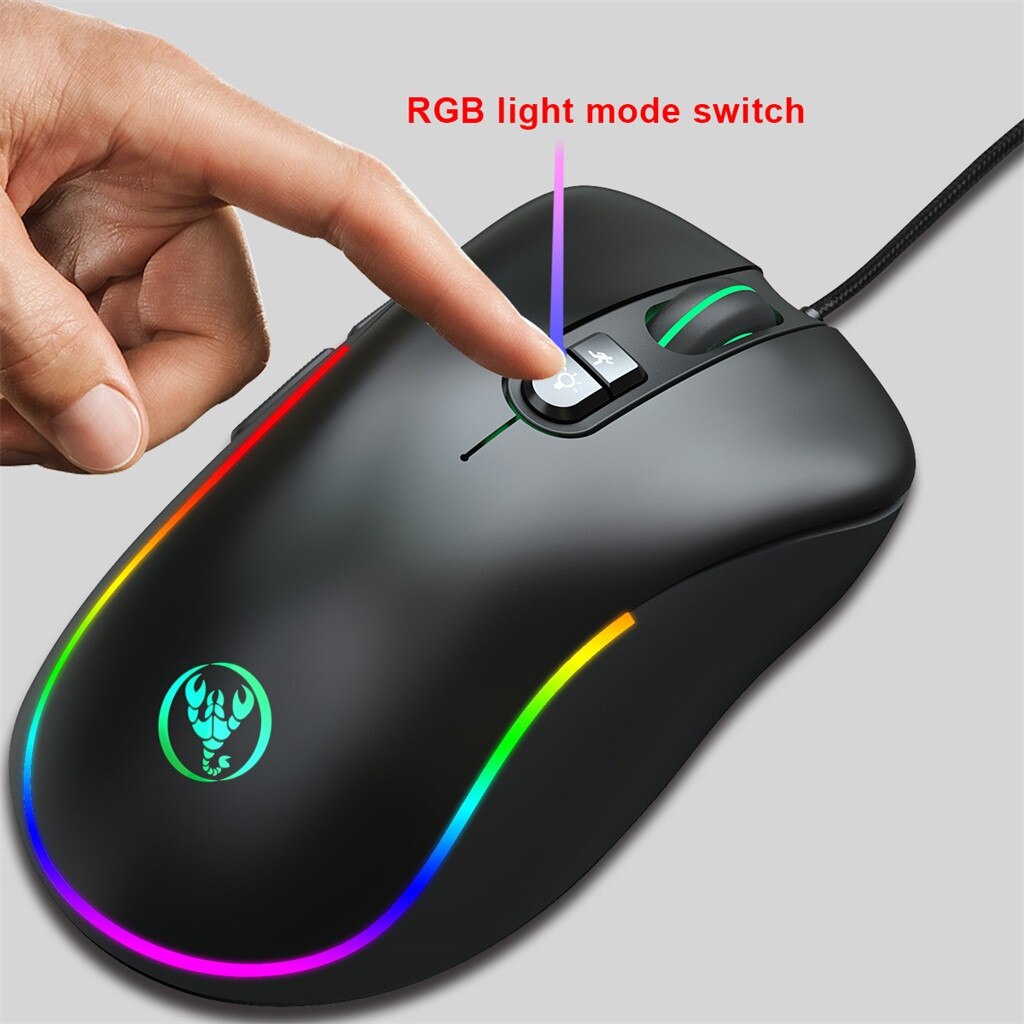 verdrahtet Spielen Maus 6400DPI programm makro Definition Professionelle-Klasse Gamer Mäbenutzen RGB Verdrahtete Maus Optische für Laptop Computer