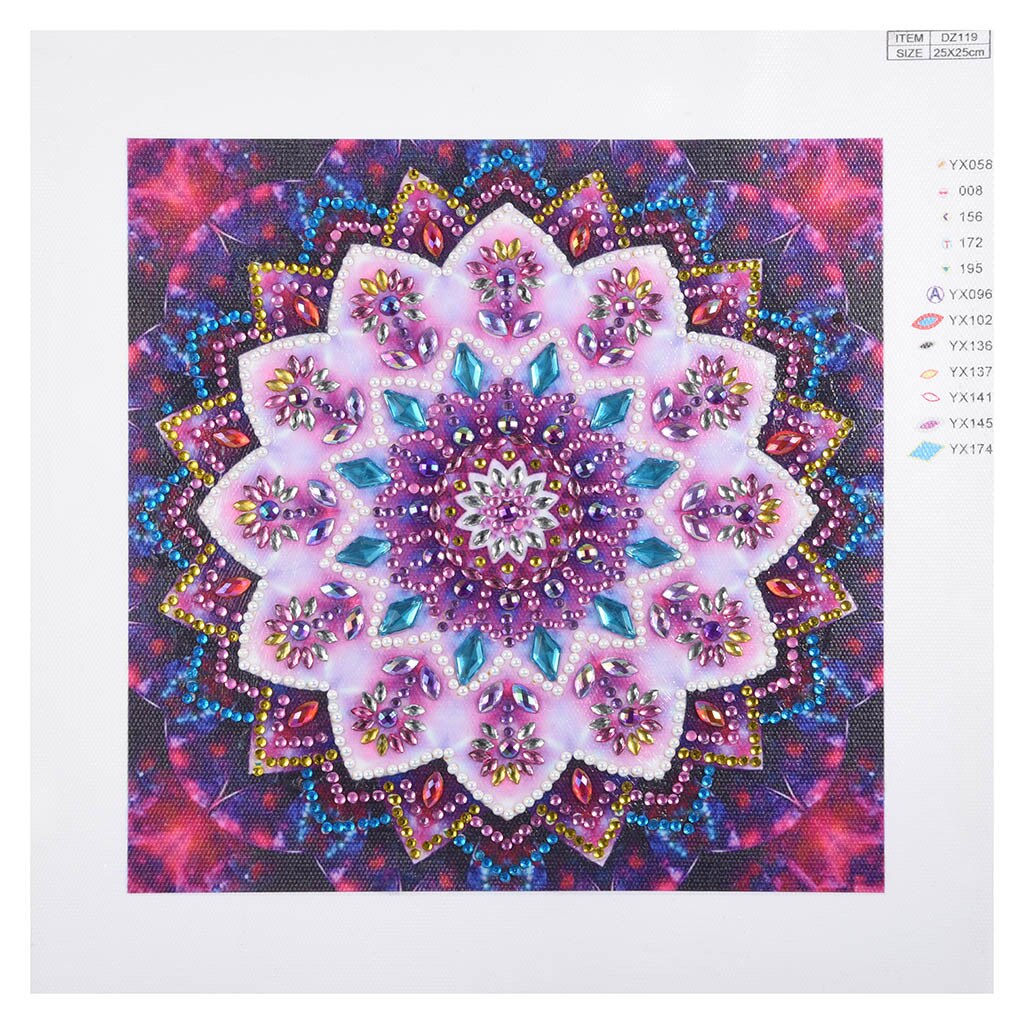 Geometric patterns Special Shaped Diamond Painting DIY 5D Partial Drill Cross Stitch Kits Crystal Rhinestone broderie diamant: C